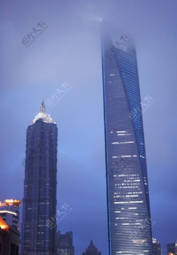 金茂大厦环球金融中心图片