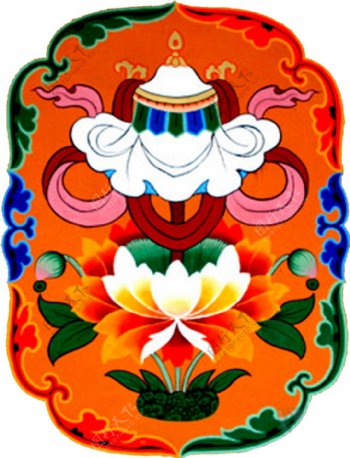 西藏吉祥八宝宝伞图片