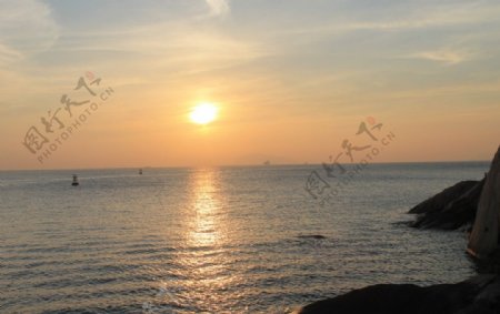 外伶仃岛夕阳图片