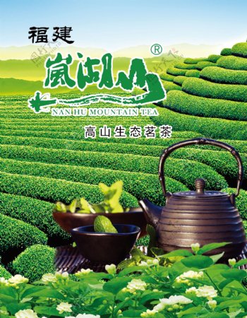 岚湖山茶海报图片