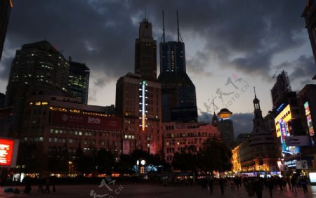 上海南京东路夜景图片