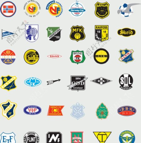 全球2487个足球俱乐部球队标志挪威图片