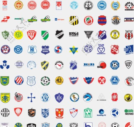 备份全球2487个足球俱乐部球队标志丹麦1图片