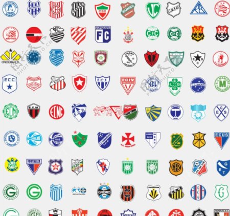 全球2487个足球俱乐部球队标志巴西2图片
