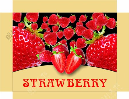 草莓包装箱图片