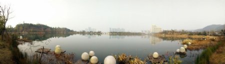 长沙梅溪湖全景图片