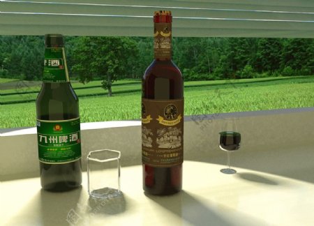 酒瓶模型图片