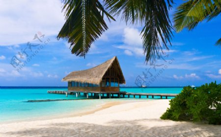马尔代夫海边景色图片