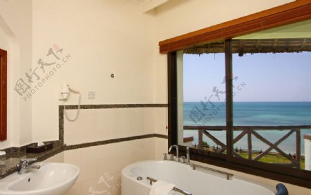豪华商务度假酒店浴室图片