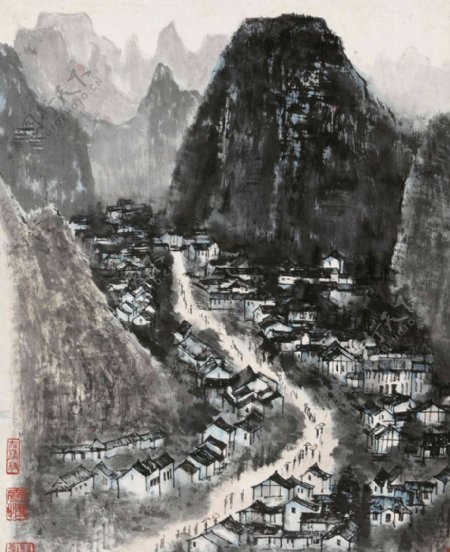 桂林铁封山雨景图片