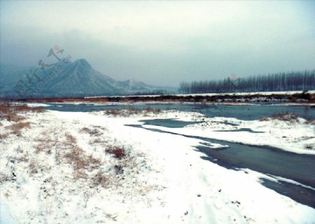 大凌河冬景图片