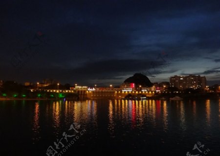 广西柳州柳江夜景图图片