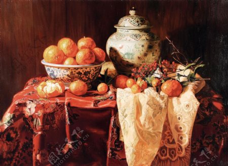 水果陶瓷油画图片