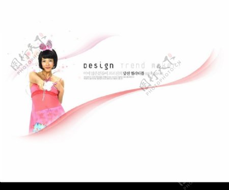 韩国美女海报图片