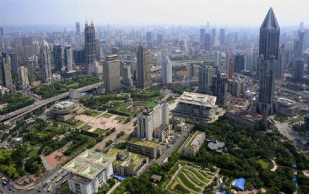 上海人民广场俯瞰图片