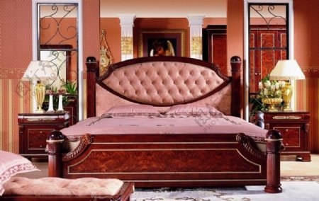 高档欧式卧室床家具图片
