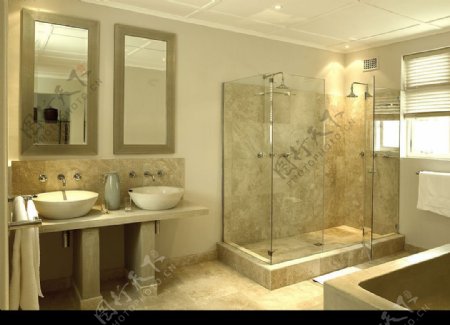 外国酒店浴室图片