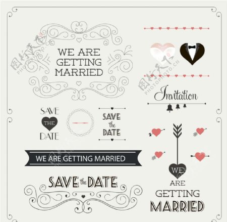 结婚婚礼图标图片