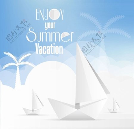夏季旅游设计帆船图片