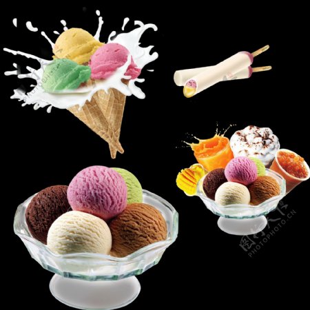 双色冰淇淋图片