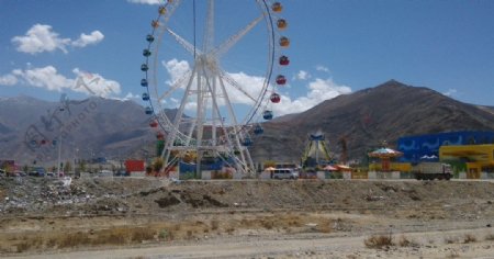 西藏风景摩天轮图片