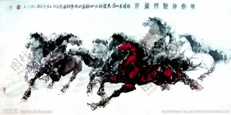 美术中国画水墨画图片