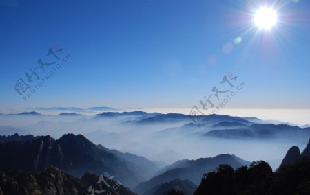 黄山早晨小景图片