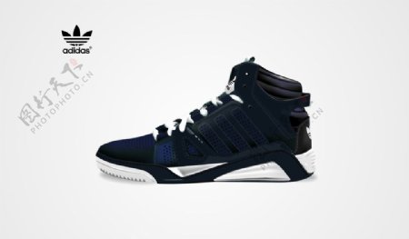 adidas篮球鞋矢量图图片