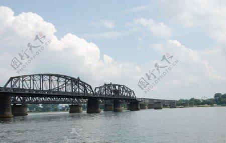 鸭绿江铁桥图片