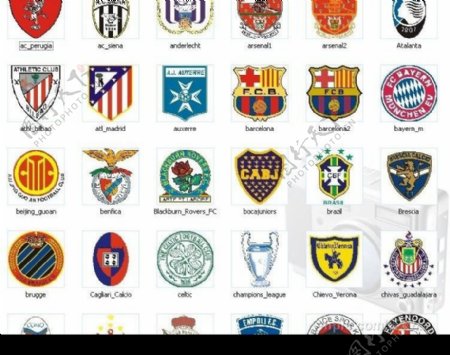 世界各球队足球队徽共70多种图片