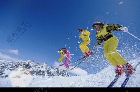 滑雪划雪运动图片