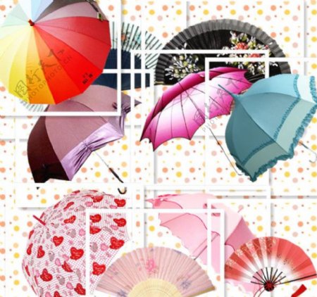 多款精美的扇和伞图片