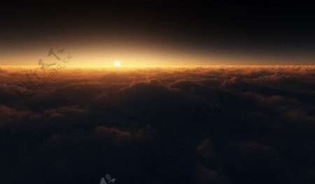 地球表面日出图片