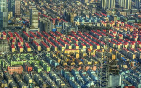 上海市中心俯瞰图片