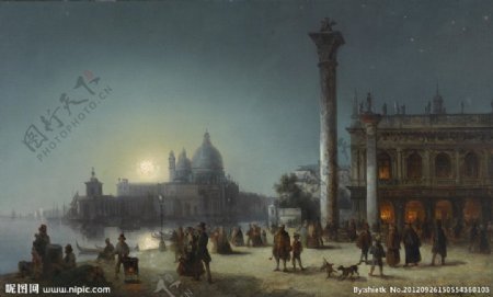 夜幕下的威尼斯图片