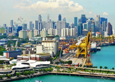 新加坡城市码头图片