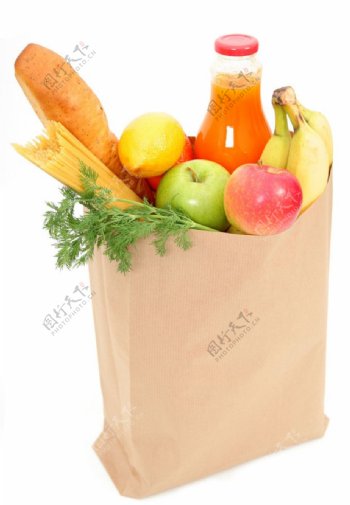 购物袋蔬菜水果图片