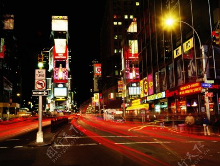 都市夜景时代广场图片
