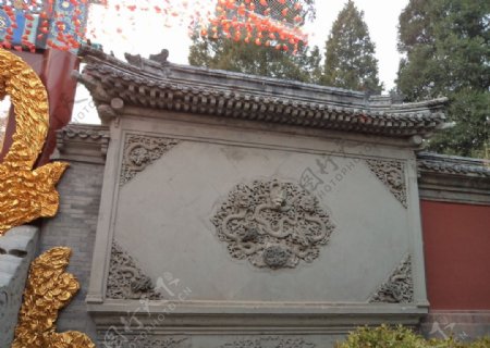 香山蟠龙影壁图片
