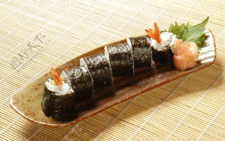 日式日本料理天妇罗寿司卷图片