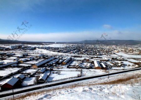 好里堡镇冬景图片