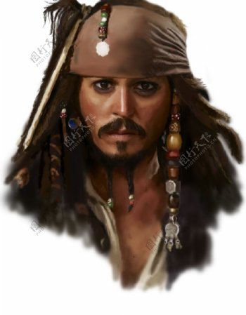 加勒比海盗原画图片