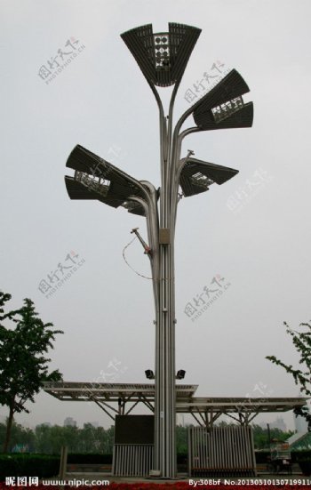奥林匹克公园鸟巢广场路灯图片
