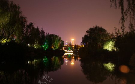 深夜大明湖图片