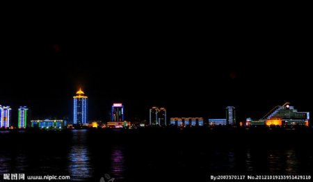瓯江夜色图片