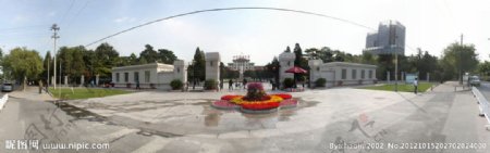北京科技大学新大门180度全景图片