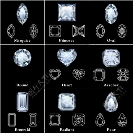 钻石矢量图欣赏图片