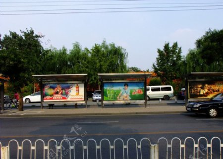 公交站台图片