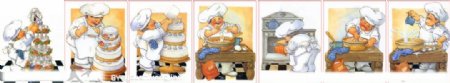 卡通绘本厨师图片