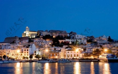 西班牙伊维萨岛夜景图片